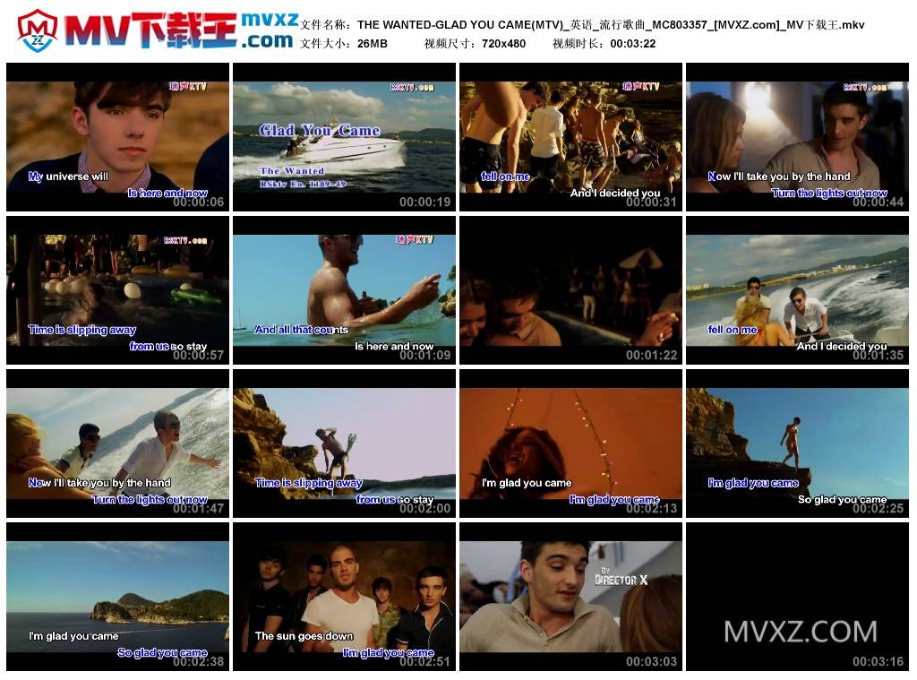 THE WANTED-GLAD YOU CAME(MTV)_英语_流行歌曲_MC803357